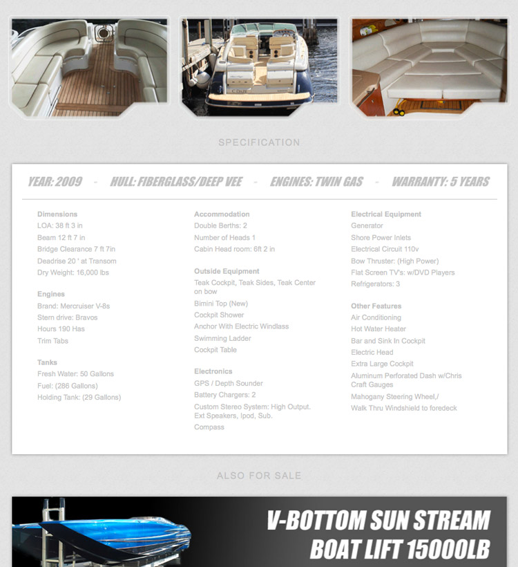 A Hole Productions - Artwork and Design - M-Power Boats - Website